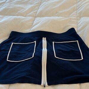 Belyn Key Navy Skirt with white Accents
